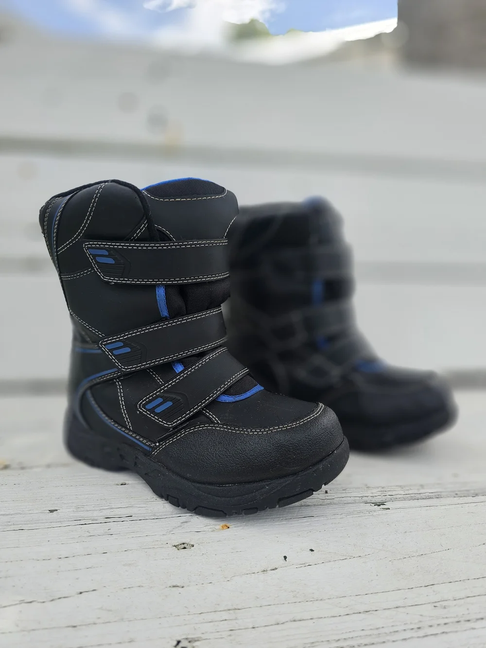 Kids Waterproof Snow Boots with Easy Velcro Straps.